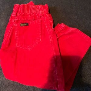 Oshkosh boys red corduroy pants
